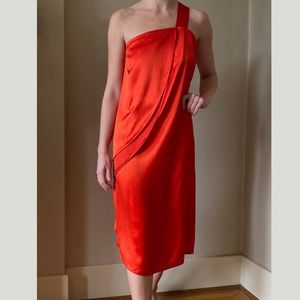 Ports 1961 silk one shoulder dress